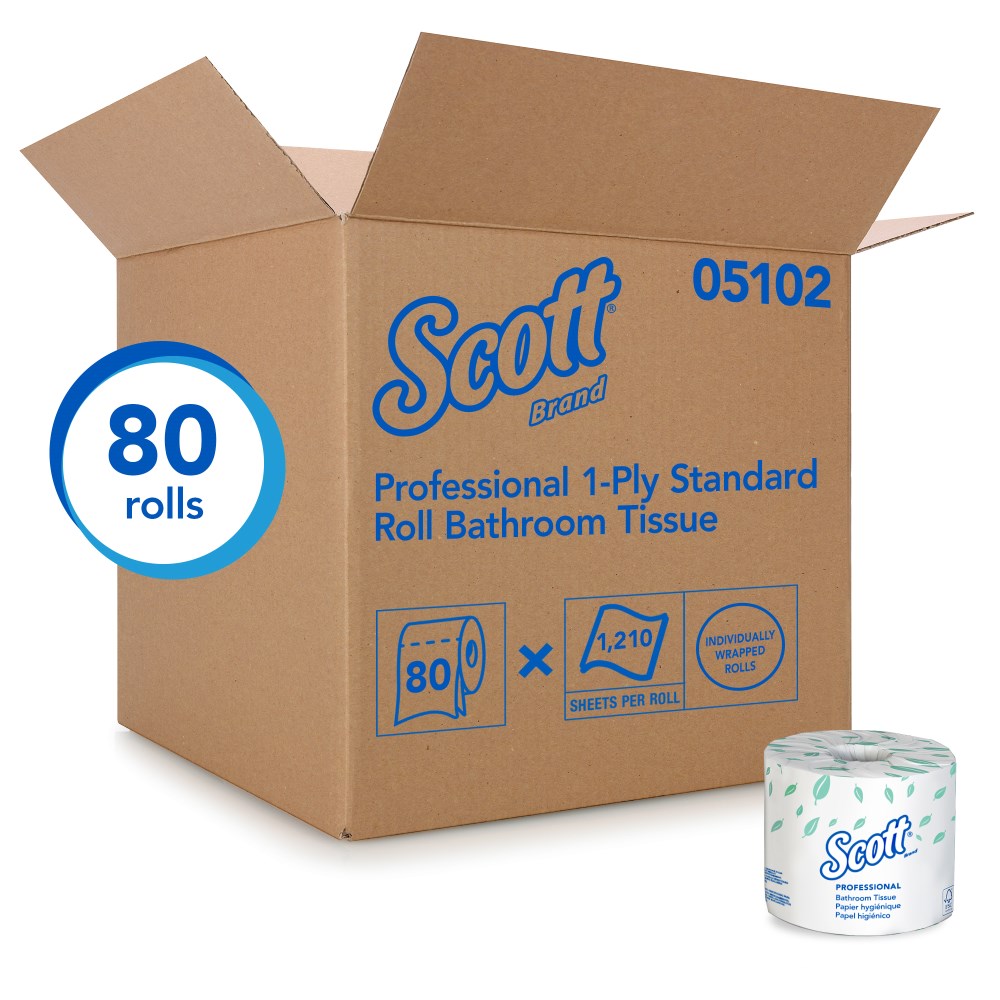 Kimberly Clark® Scott® Professional 05102 Standard Roll Toilet Paper (80/1210ct)